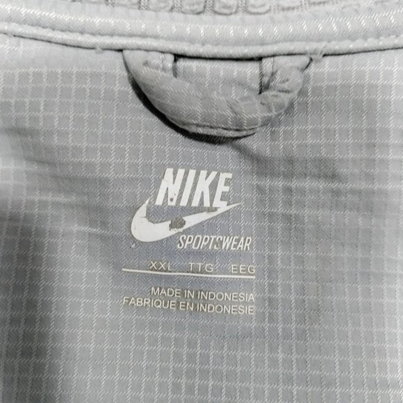 NIKE Sportwear Light Gray Sporty Activewear Hooded Windbreaker Jacket Size XXL - Picture 10 of 16